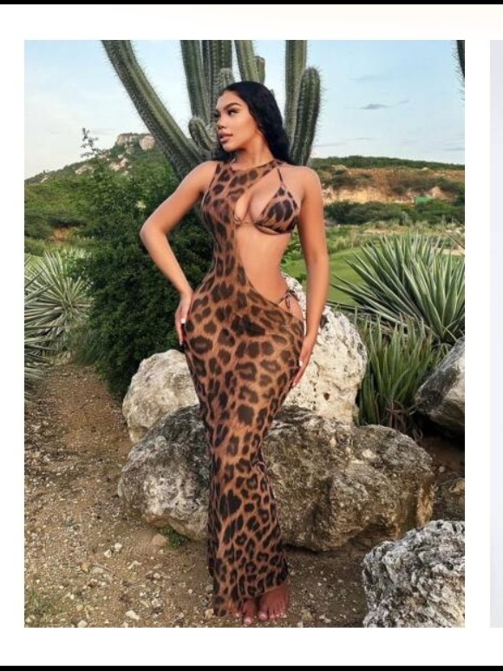 Leopard Print 3 Piece Resort Dress